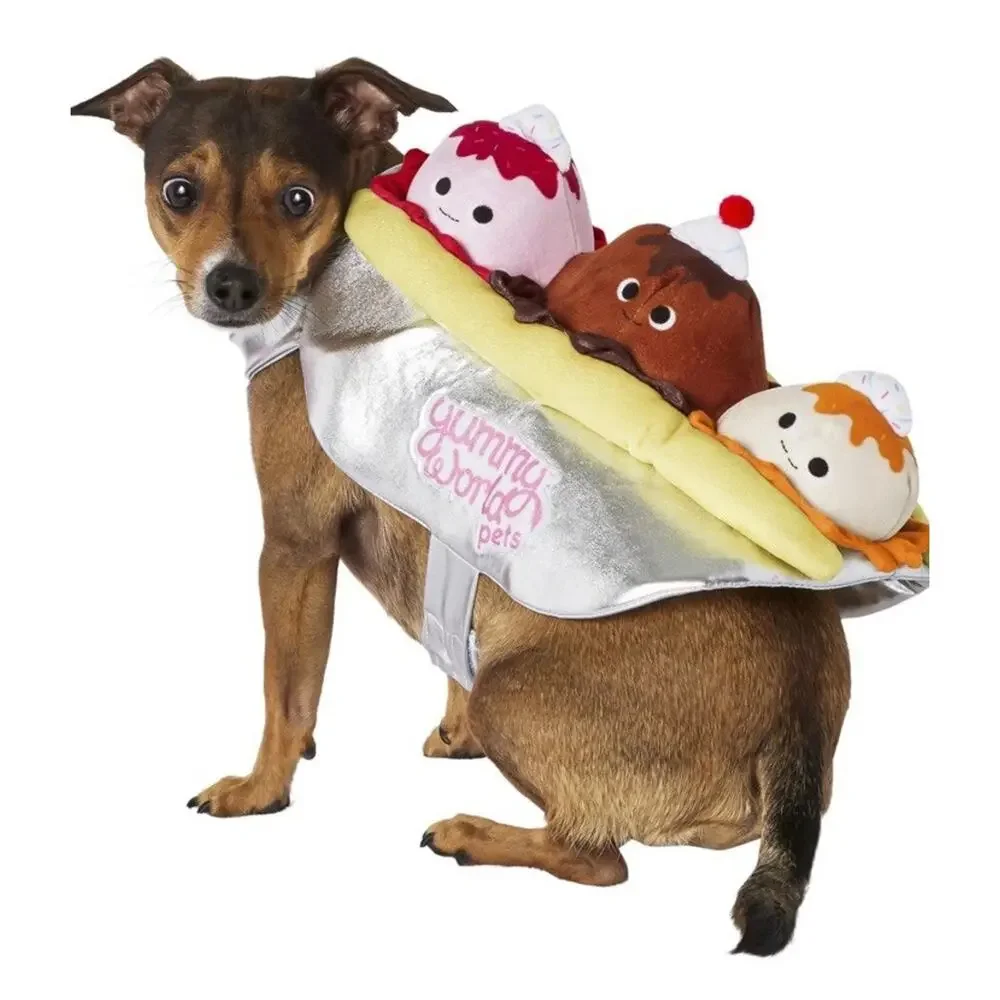 Kidrobot Yummy World Banana Split Pet Dog Costume Large Halloween ice Cream